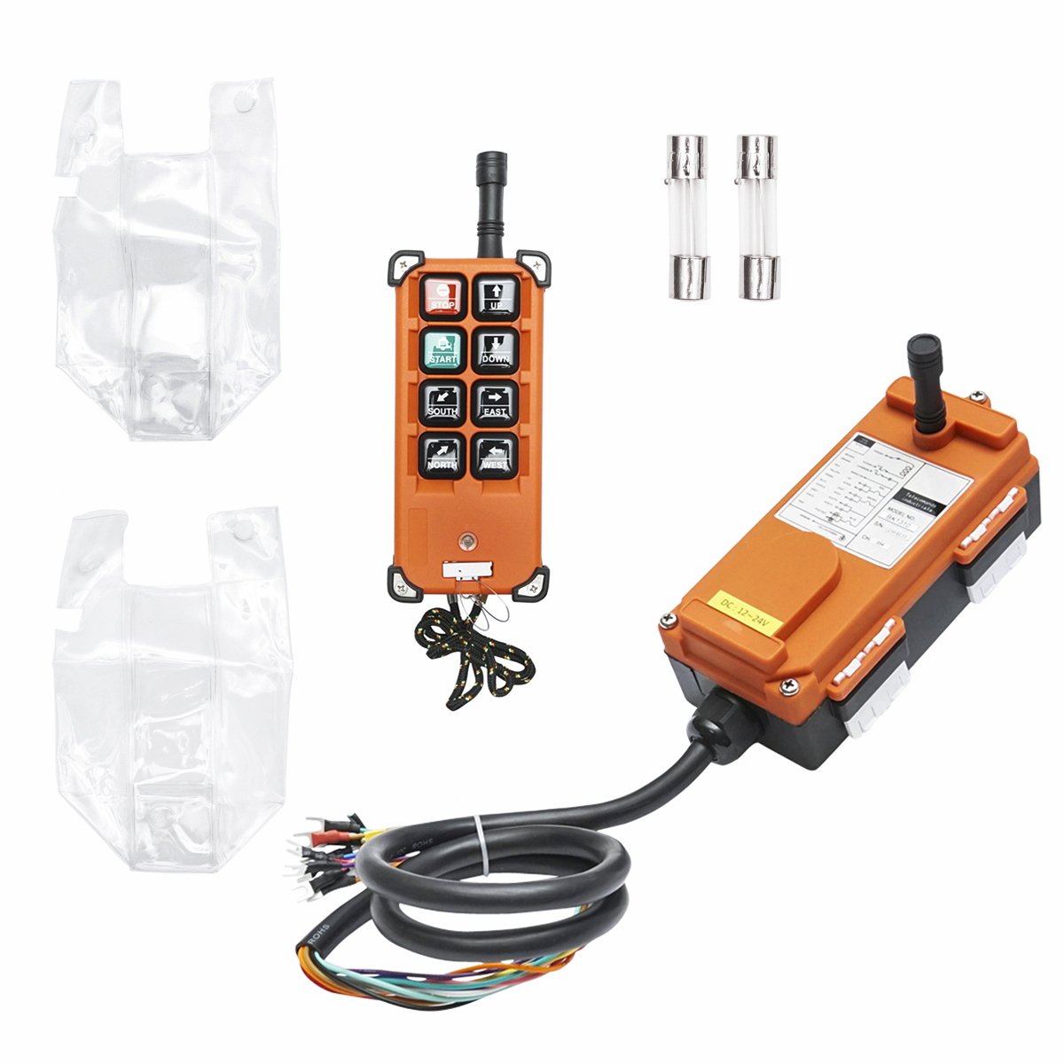 Telecomanda troliu Tractor Forestier 6 butoane 12V/24V fara fir (wireless)